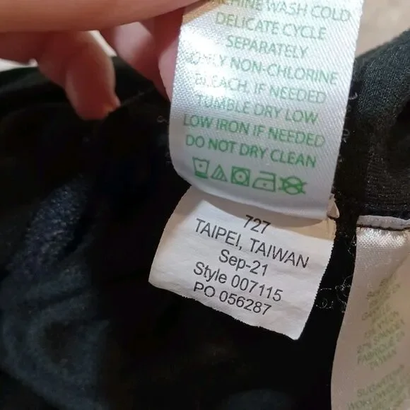 Lilly Pulitzer Myria Velour High Rise Leggings Onyx Black Size XL Athletic Soft - Picture 8 of 8